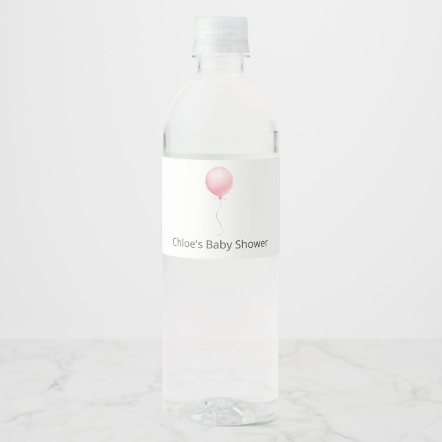 Pink Balloon Babydusche (Vorderseite)
