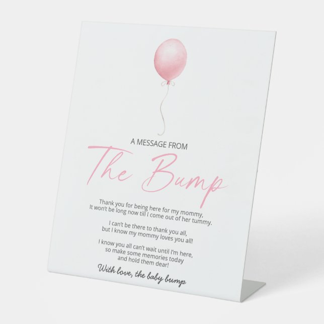 Pink Balloon eine Meldung aus dem Bump Sockelschild (Vorderseite)