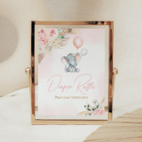 Pink Balloon Elephant Baby Duwer Windelwanne Winde