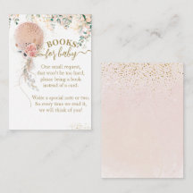 Pink Balloon Floral Eucalyptus Baby Showbücher