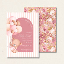 Pink Balloons & Bloom Baby Dusche
