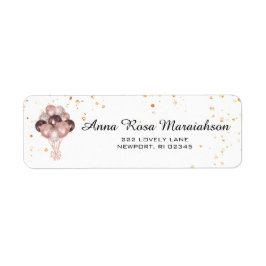*~* Pink Balloons Gold Glitzer Baby Girl Dusche