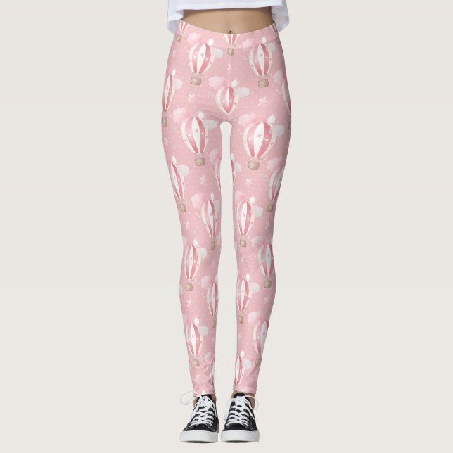 Pink Balloons Muster Leggings (Vorderseite)