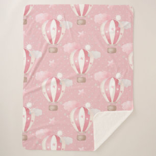 Pink Balloons Muster Sherpadecke
