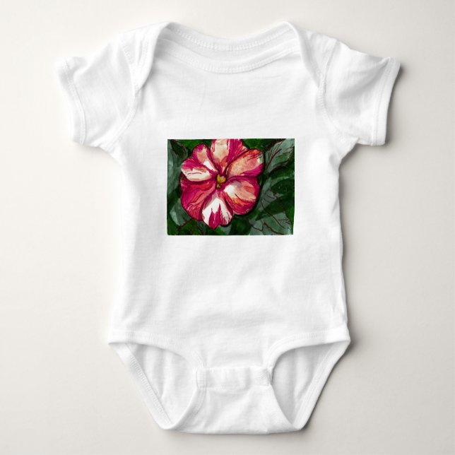 Pink Balsam Blume Baby Strampler (Vorderseite)