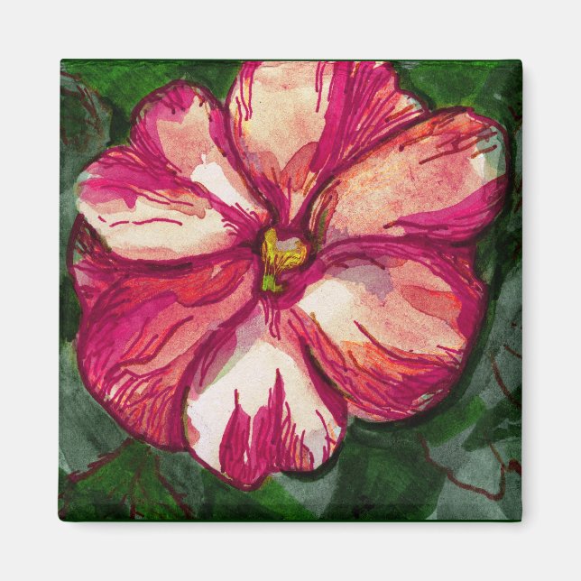 Pink Balsam Blume Magnet (Vorne)