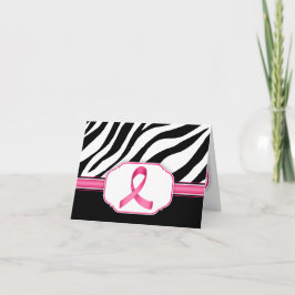 Pink-Banddanken kundenspezifischer Zebra-Druck Dankeskarte
