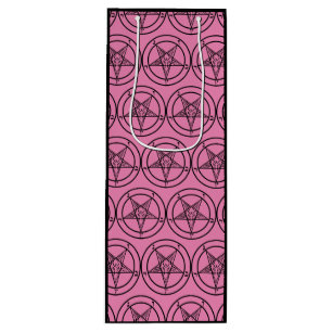 Pink Baphomet Pentagram Satanic Geschenktüte Für Weinflaschen