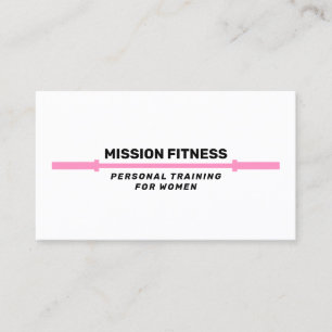 Pink Barbell Fitness Personal Trainer Business B Visitenkarte