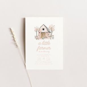 Pink Barn Farm Baby Dusche einladen Einladung