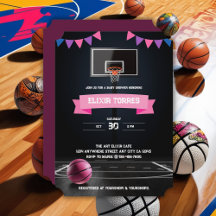 Pink Basketball Baby Dusche Party