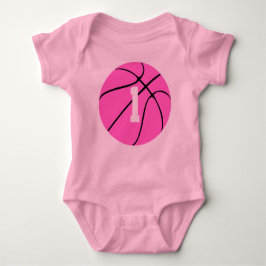 Pink Basketball Baby Strampler