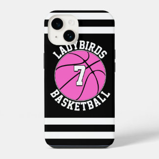 Pink Basketball Team Name Spielernummer iPhone 14 Hülle