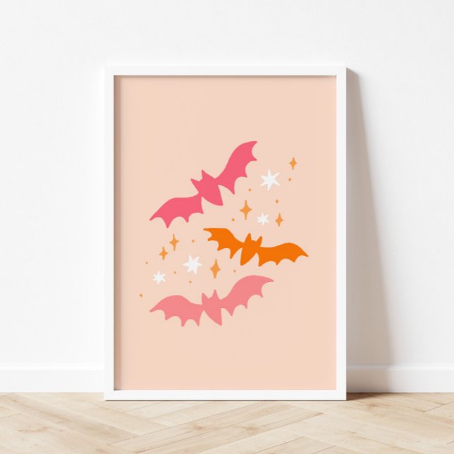 Pink Bats Halloween Poster (Von Creator hochgeladen)