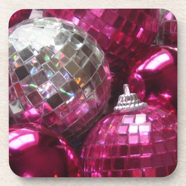 Pink Baubles corbale back Untersetzer (Vorderseite)