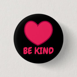 Pink Be Kind - Heart Shape Button
