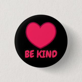 Pink Be Kind - Heart Shape Button