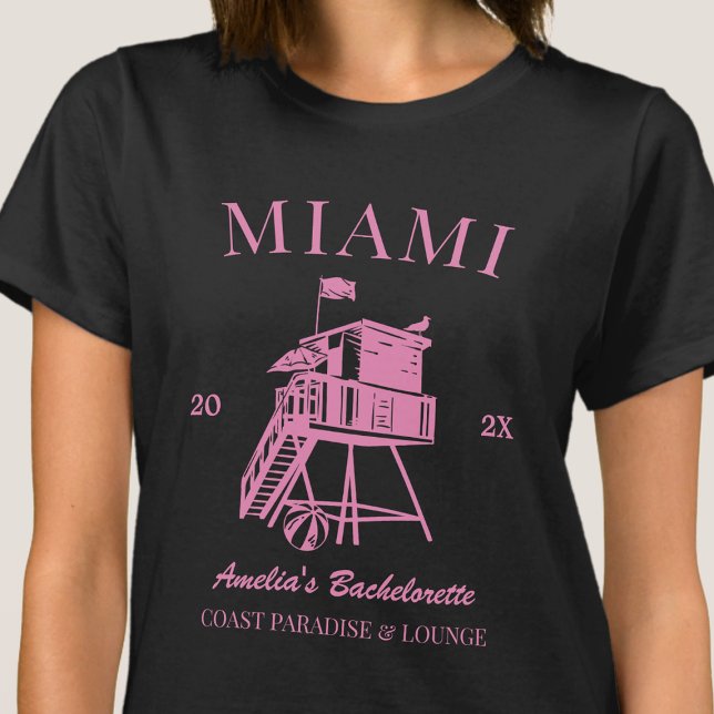 Pink Beach Junggeselinnen-Abschied Girls Trip Cust T-Shirt (Von Creator hochgeladen)