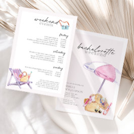 Pink Beach Junggeselinnen-Abschied Weekend Einladung