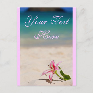 Pink Beach Liege Postkarte