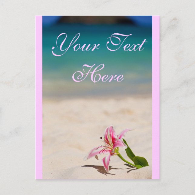 Pink Beach Liege Postkarte (Vorderseite)