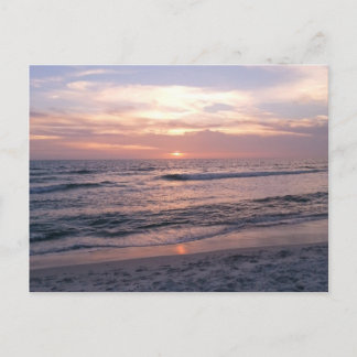 Pink Beach Sunset Postkarte