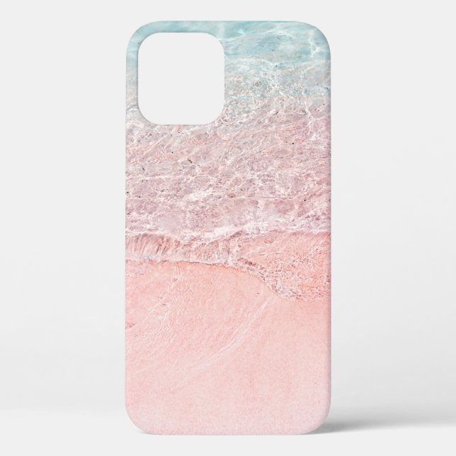Pink Beach und Splash Wave Case-Mate iPhone Hülle (Rückseite)