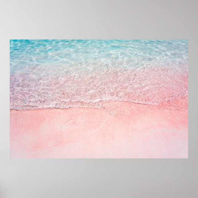 Pink Beach und Splash Wave Poster (Vorne)