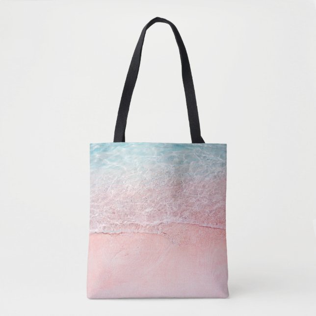 Pink Beach und Splash Wave Tasche (Vorderseite)