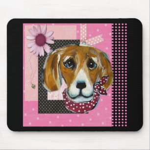 PINK BEAGLE MOUSEPAD