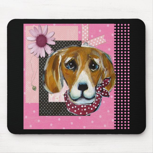 PINK BEAGLE MOUSEPAD (Vorne)
