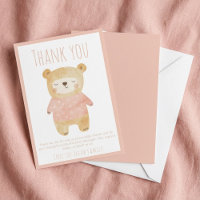 Pink Bear Baby Dusche Niedlich vielen Dank
