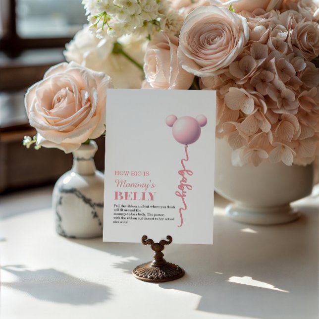 Pink Bear Balloon How Big Is Mommy’s Belly Game Poster (Von Creator hochgeladen)