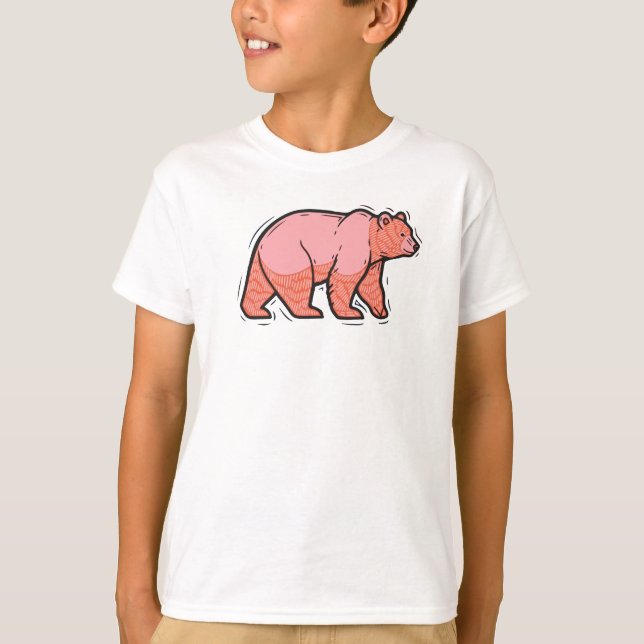 Pink Bear Pop Art T-Shirt (Vorderseite)