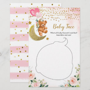 Pink Bearly Baby Shower Baby Face