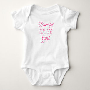 Pink Beautiful Baby Girl Strampler