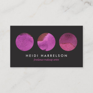 Pink Beauty Palette für Freelance Makeup Artist Visitenkarte