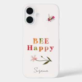 Pink Bee Inspiration Boho Personalize Name iPhone 16 Hülle