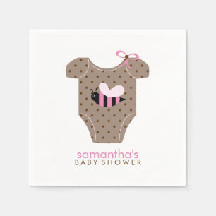Pink Bee Outfit Girl Babydusche Serviette