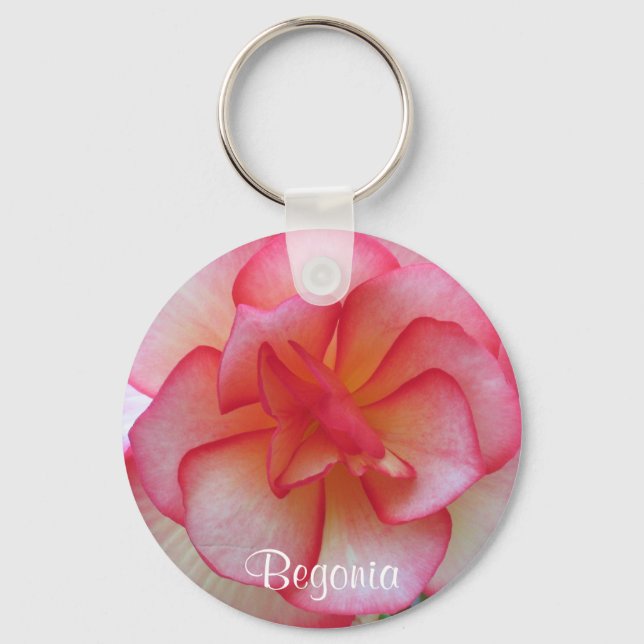 Pink Begonia Schlüsselanhänger (Vorderseite)