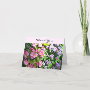 Pink Begonias Vielen Dank Dankeskarte