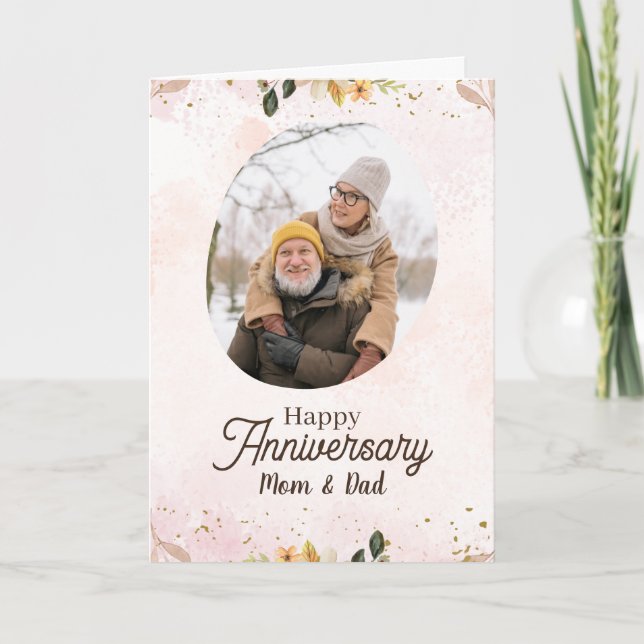 Pink Beige Aquarellfarben Ästhetik glücklicher Jah Karte (Vorderseite)