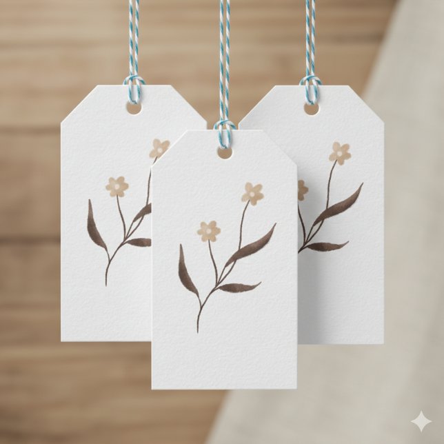 Pink Beige Ästhetik Danke Tags Geschenkanhänger (Von Creator hochgeladen)