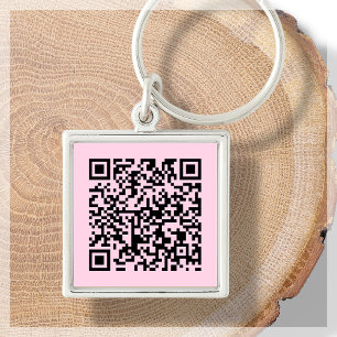 Pink   Benutzerdefinierter QR-Code Scannbarer Schl Schlüsselanhänger