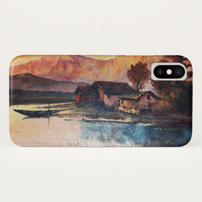 PINK BERGE SEE ALPINE SUNSET LANDSCAPE Case-Mate iPhone HÜLLE (Rückseite (Horizontal))