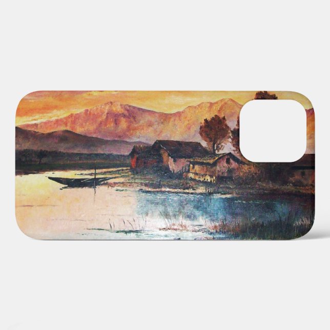 PINK BERGE SEE ALPINE SUNSET LANDSCAPE Case-Mate iPhone HÜLLE (Rückseite (Horizontal))