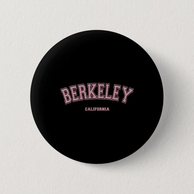 Pink Berkeley California Ca Varsity Style On Berke Button (Vorderseite)