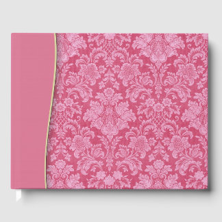 Pink Berry Damask Wedding oder Dusche Gästebuch