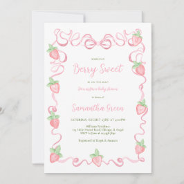Pink Berry Sweet Baby Dusche Einladung