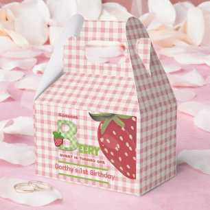 Pink Berry Sweet Strawberry Favor Box Geschenkschachtel